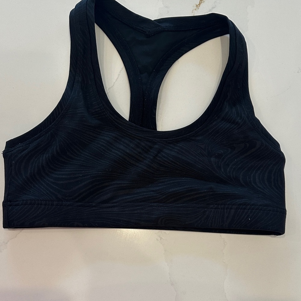 Glyder Black Patterned Sports Bra